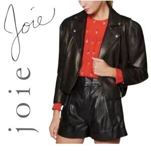 Brand New with Tags Joie Black Leather Jacket Classic and Versatile Style